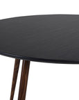 Venture Home Plaza Round Table 100 cm - Black Top - Walnut legs - vivahabitat.com