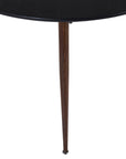 Venture Home Plaza Round Table 100 cm - Black Top - Walnut legs - vivahabitat.com