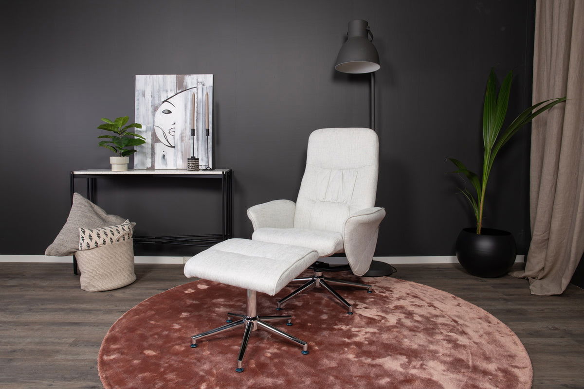 Venture Home Rolf Recliner Armchair with ottoman, Grey Fabric - vivahabitat.com