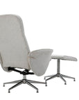 Venture Home Rolf Recliner Armchair with ottoman, Grey Fabric - vivahabitat.com