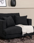 Venture Home Sofia Single Sofa - Black / Black Fabric - vivahabitat.com