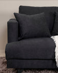 Venture Home Sofia Single Sofa - Black / Black Fabric - vivahabitat.com