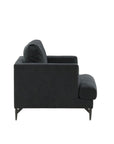 Venture Home Sofia Single Sofa - Black / Black Fabric - vivahabitat.com