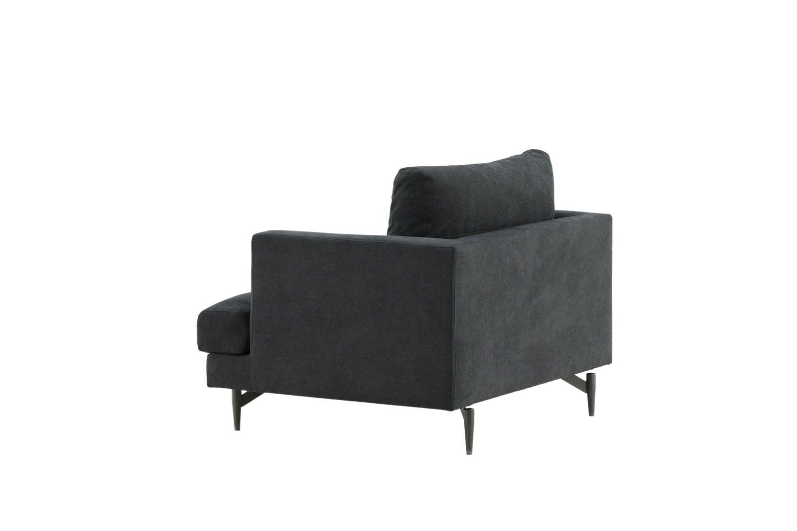 Venture Home Sofia Single Sofa - Black / Black Fabric - vivahabitat.com