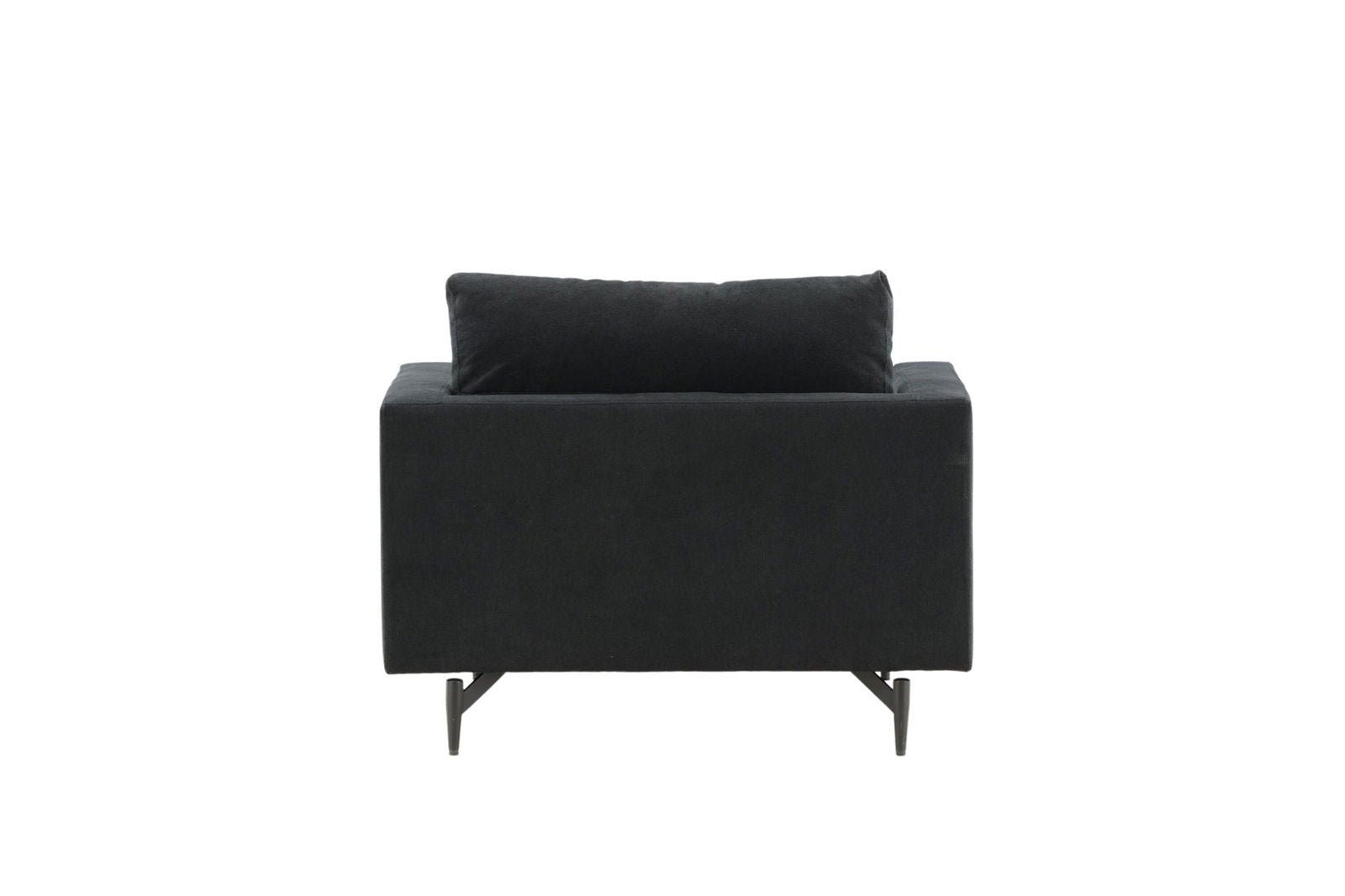 Venture Home Sofia Single Sofa - Black / Black Fabric - vivahabitat.com