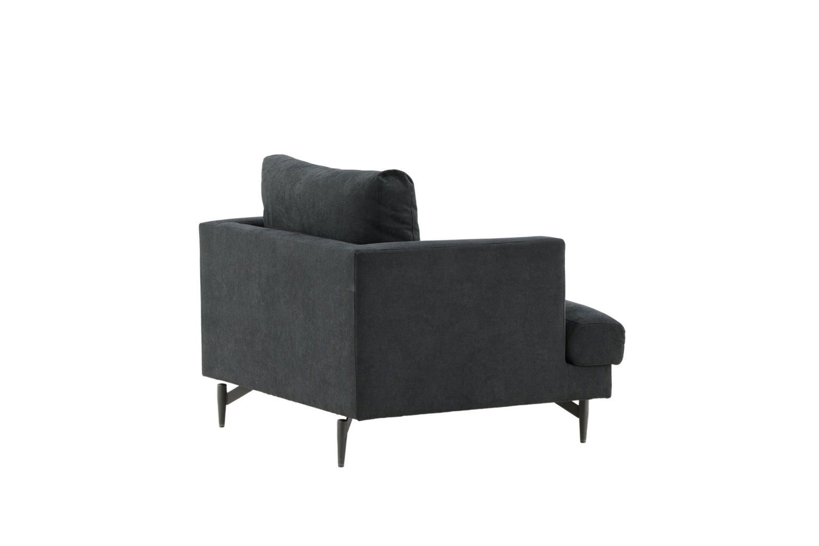 Venture Home Sofia Single Sofa - Black / Black Fabric - vivahabitat.com