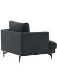 Venture Home Sofia Single Sofa - Black / Black Fabric - vivahabitat.com