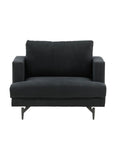 Venture Home Sofia Single Sofa - Black / Black Fabric - vivahabitat.com