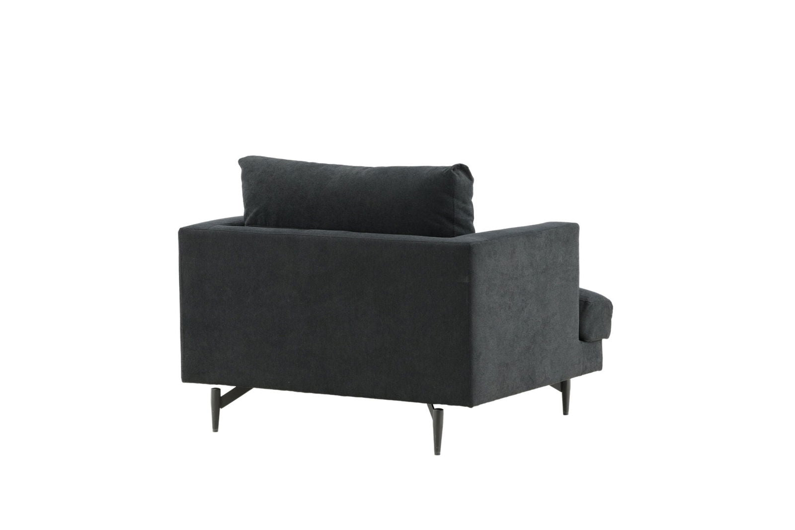 Venture Home Sofia Single Sofa - Black / Black Fabric - vivahabitat.com