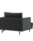 Venture Home Sofia Single Sofa - Black / Black Fabric - vivahabitat.com