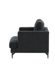 Venture Home Sofia Single Sofa - Black / Black Fabric - vivahabitat.com