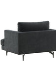 Venture Home Sofia Single Sofa - Black / Black Fabric - vivahabitat.com