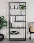 Venture Home Staal - Bookcase - Black - vivahabitat.com