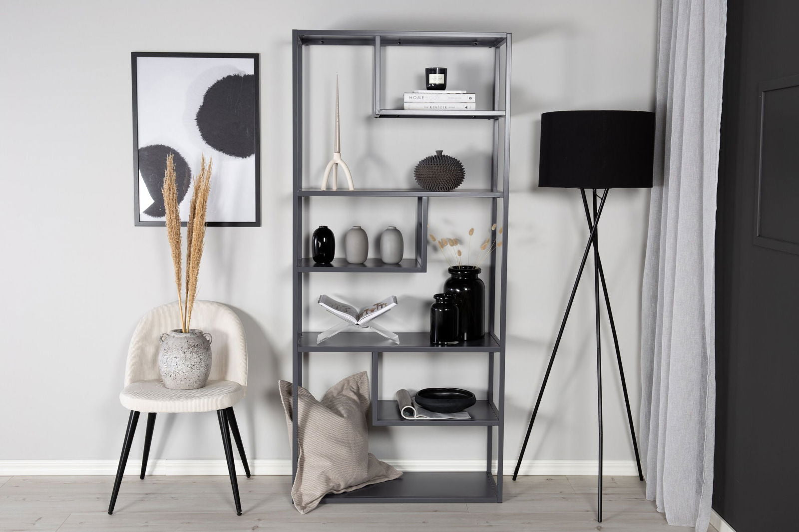 Venture Home Staal - Bookcase - Light Grey - vivahabitat.com