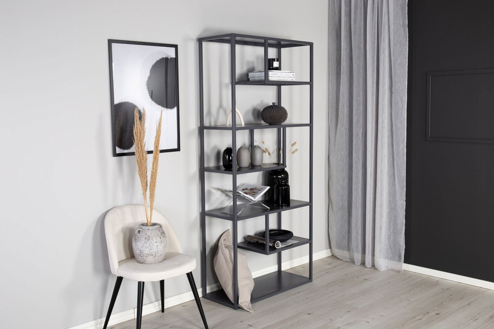 Venture Home Staal - Bookcase - Light Grey - vivahabitat.com