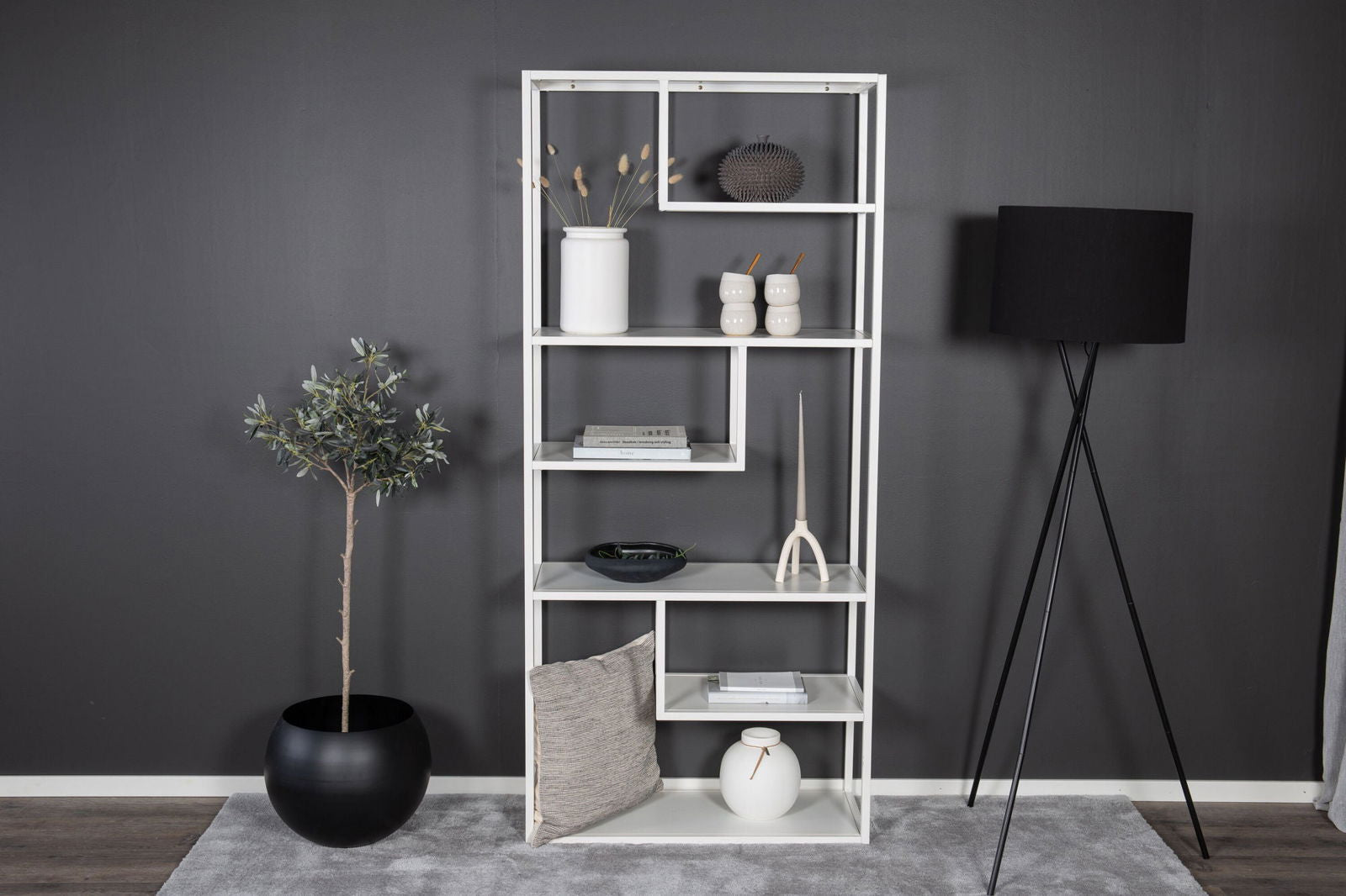 Venture Home Staal - Bookcase - White - vivahabitat.com