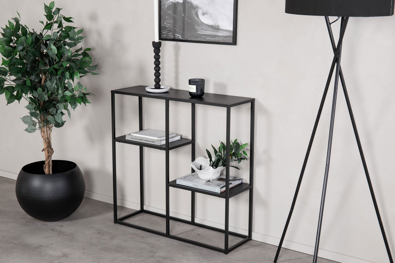 Venture Home Staal - Staal Bookcase Low - Black - vivahabitat.com