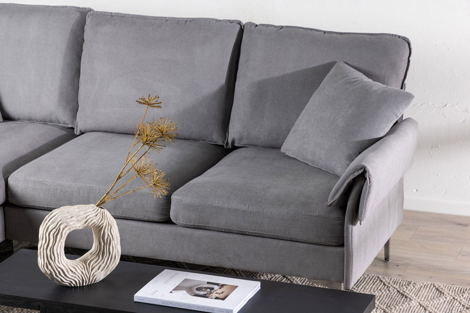 Venture Home Toulouse Sofa - Grey Fabric - vivahabitat.com