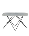 Venture Home Tristar Sofa Table - Black / White Glass Marble - vivahabitat.com