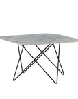 Venture Home Tristar Sofa Table - Black / White Glass Marble - vivahabitat.com