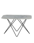 Venture Home Tristar Sofa Table - Black / White Glass Marble - vivahabitat.com