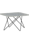 Venture Home Tristar Sofa Table - Black / White Glass Marble - vivahabitat.com