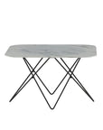 Venture Home Tristar Sofa Table - Black / White Glass Marble - vivahabitat.com