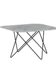 Venture Home Tristar Sofa Table - Black / White Glass Marble - vivahabitat.com