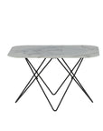 Venture Home Tristar Sofa Table - Black / White Glass Marble - vivahabitat.com