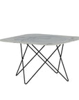 Venture Home Tristar Sofa Table - Black / White Glass Marble - vivahabitat.com