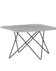 Venture Home Tristar Sofa Table - Black / White Glass Marble - vivahabitat.com