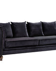 Venture Home Velvet 3-sitssoffa - Black Sammet - vivahabitat.com