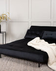 Venture Home Vicky Folding Bed Double - Black / Black Velvet - vivahabitat.com