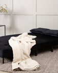 Venture Home Vicky Folding Bed Double - Black / Black Velvet - vivahabitat.com