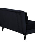 Venture Home Vicky Folding Bed Double - Black / Black Velvet - vivahabitat.com