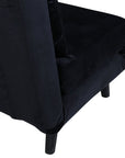 Venture Home Vicky Folding Bed Double - Black / Black Velvet - vivahabitat.com