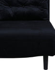 Venture Home Vicky Folding Bed Double - Black / Black Velvet - vivahabitat.com