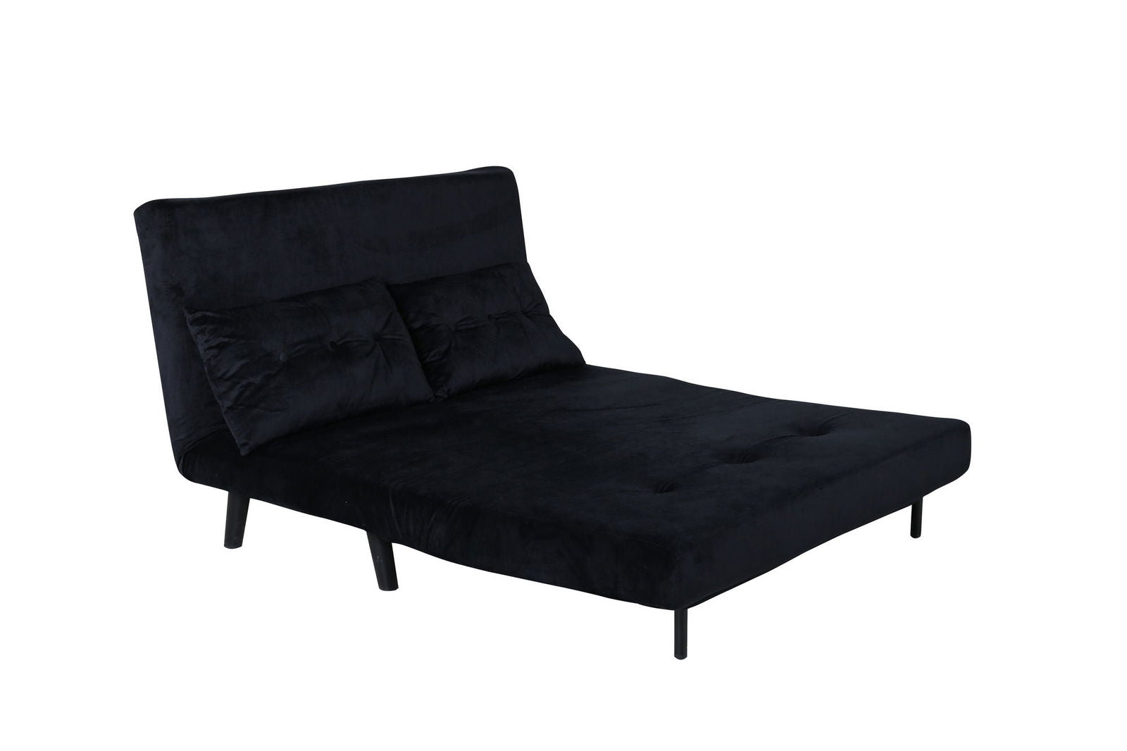 Venture Home Vicky Folding Bed Double - Black / Black Velvet - vivahabitat.com