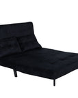 Venture Home Vicky Folding Bed Double - Black / Black Velvet - vivahabitat.com