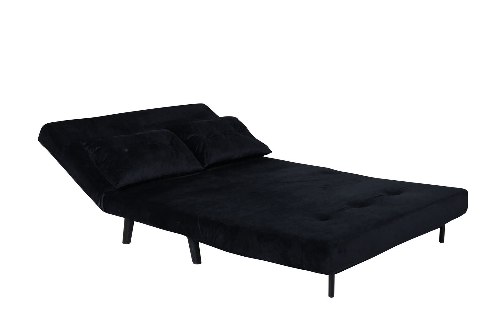 Venture Home Vicky Folding Bed Double - Black / Black Velvet - vivahabitat.com