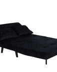 Venture Home Vicky Folding Bed Double - Black / Black Velvet - vivahabitat.com