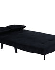 Venture Home Vicky Folding Bed Double - Black / Black Velvet - vivahabitat.com