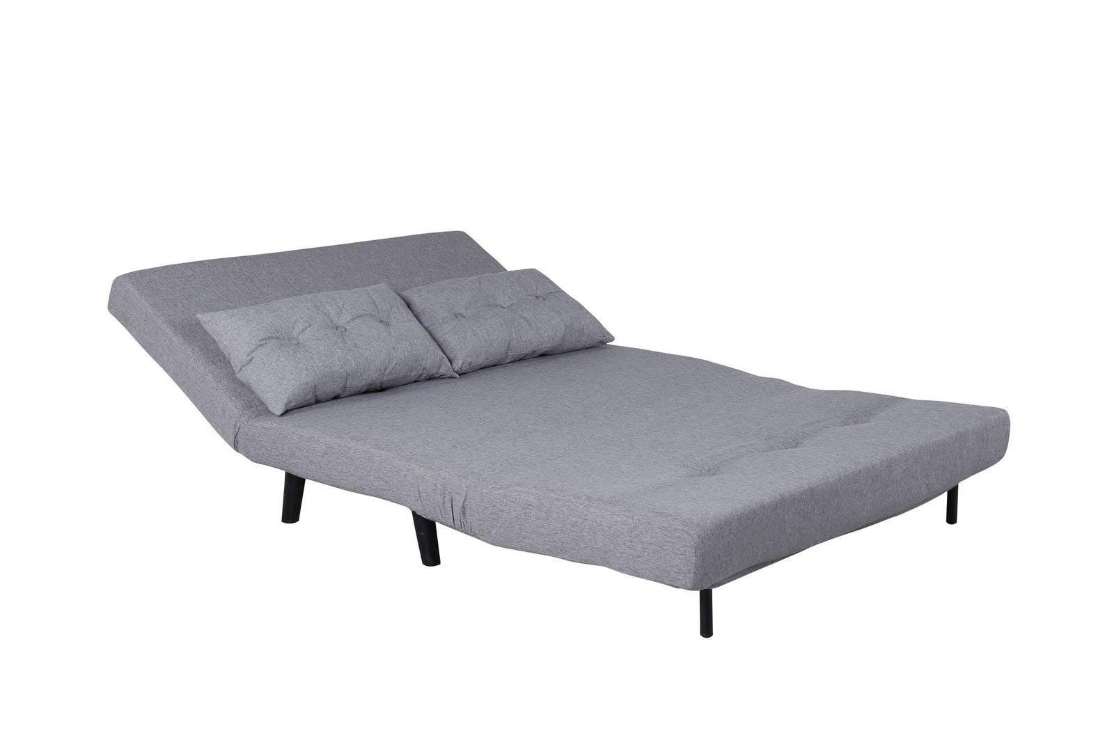 Venture Home Vicky Folding Bed Double - Black / Steel Grey Fabric - vivahabitat.com