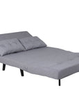 Venture Home Vicky Folding Bed Double - Black / Steel Grey Fabric - vivahabitat.com