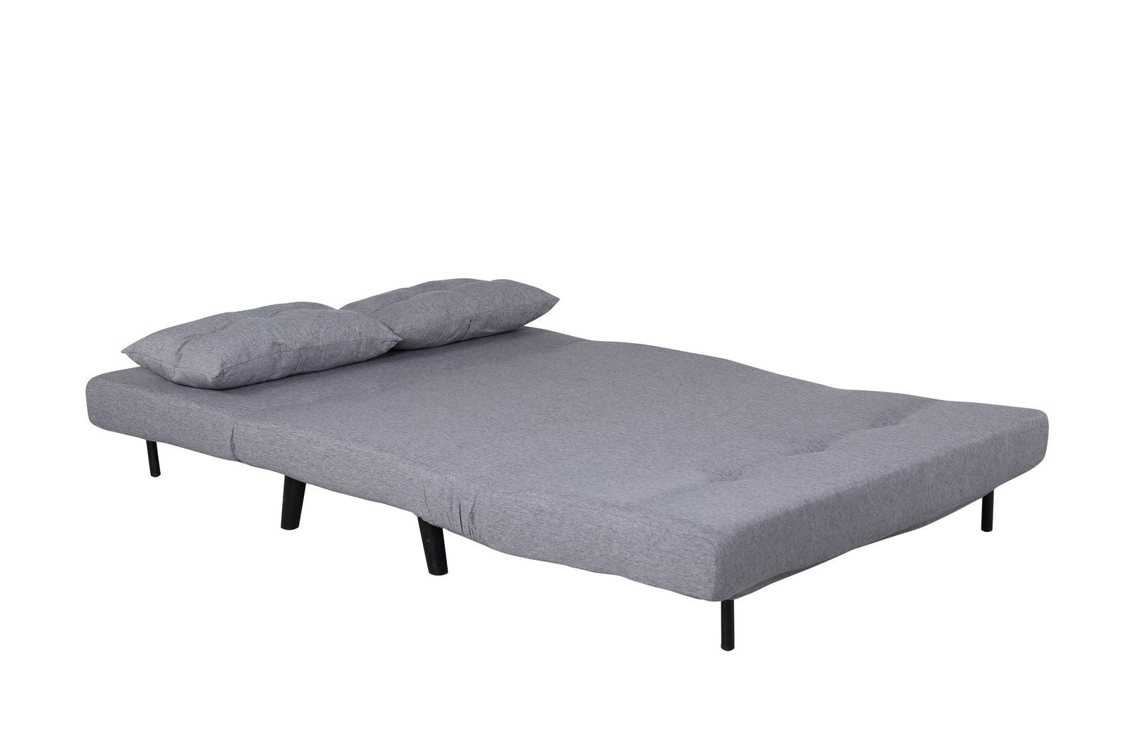 Venture Home Vicky Folding Bed Double - Black / Steel Grey Fabric - vivahabitat.com