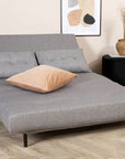 Venture Home Vicky Folding Bed Double - Black / Steel Grey Fabric - vivahabitat.com