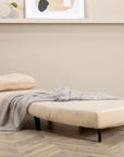 Venture Home Vicky Folding Bed Single - Black / Beige Velvet - vivahabitat.com