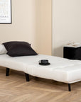 Venture Home Vicky Folding Bed Single - Black / Light Beige Fabric - vivahabitat.com