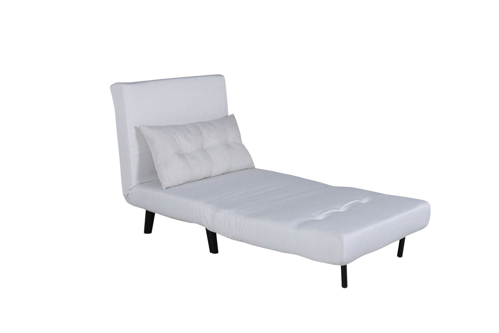 Venture Home Vicky Folding Bed Single - Black / Light Beige Fabric - vivahabitat.com