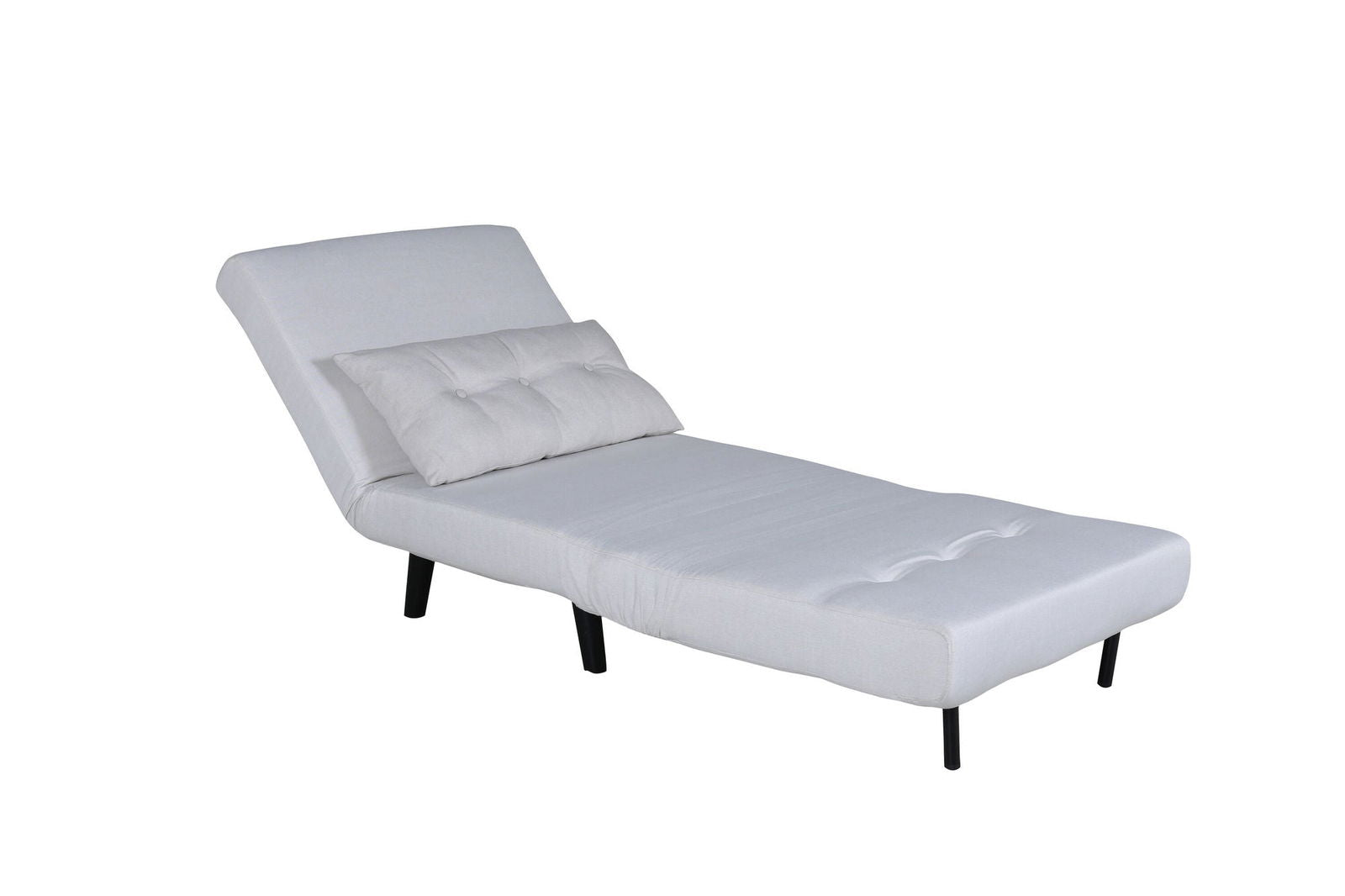 Venture Home Vicky Folding Bed Single - Black / Light Beige Fabric - vivahabitat.com